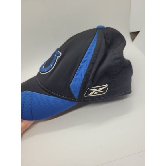 Indianapolis Colts Reebok NFL Equipment Onfield Blue & Black Hat M/L Football - Picture 2 of 5